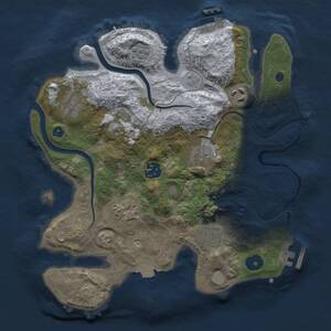 Thumbnail Rust Map: Procedural Map, Size: 3000, Seed: 1583397552, 13 Monuments