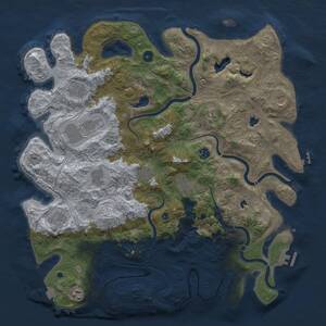 Thumbnail Rust Map: Procedural Map, Size: 4500, Seed: 603980983, 17 Monuments