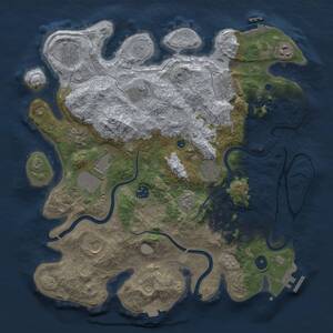 Thumbnail Rust Map: Procedural Map, Size: 3800, Seed: 822206, 17 Monuments