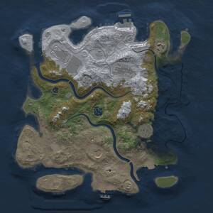 Thumbnail Rust Map: Procedural Map, Size: 3500, Seed: 428846890, 13 Monuments