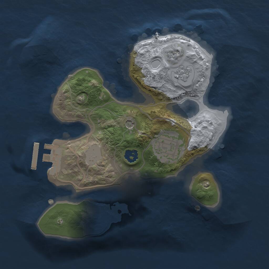 Rust Map: Procedural Map, Size: 2000, Seed: 251969, 5 Monuments