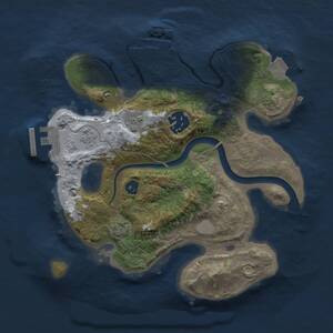 Thumbnail Rust Map: Procedural Map, Size: 2400, Seed: 211448, 7 Monuments