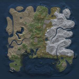 Thumbnail Rust Map: Procedural Map, Size: 4096, Seed: 1586562581, 16 Monuments