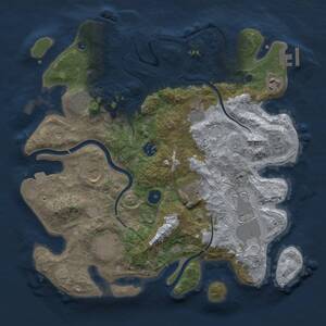 Thumbnail Rust Map: Procedural Map, Size: 3600, Seed: 1535744049, 15 Monuments