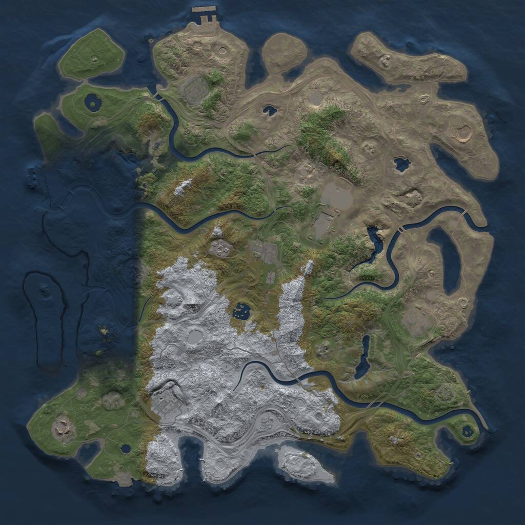 Rust Map: Procedural Map, Size: 4500, Seed: 8742915, 15 Monuments