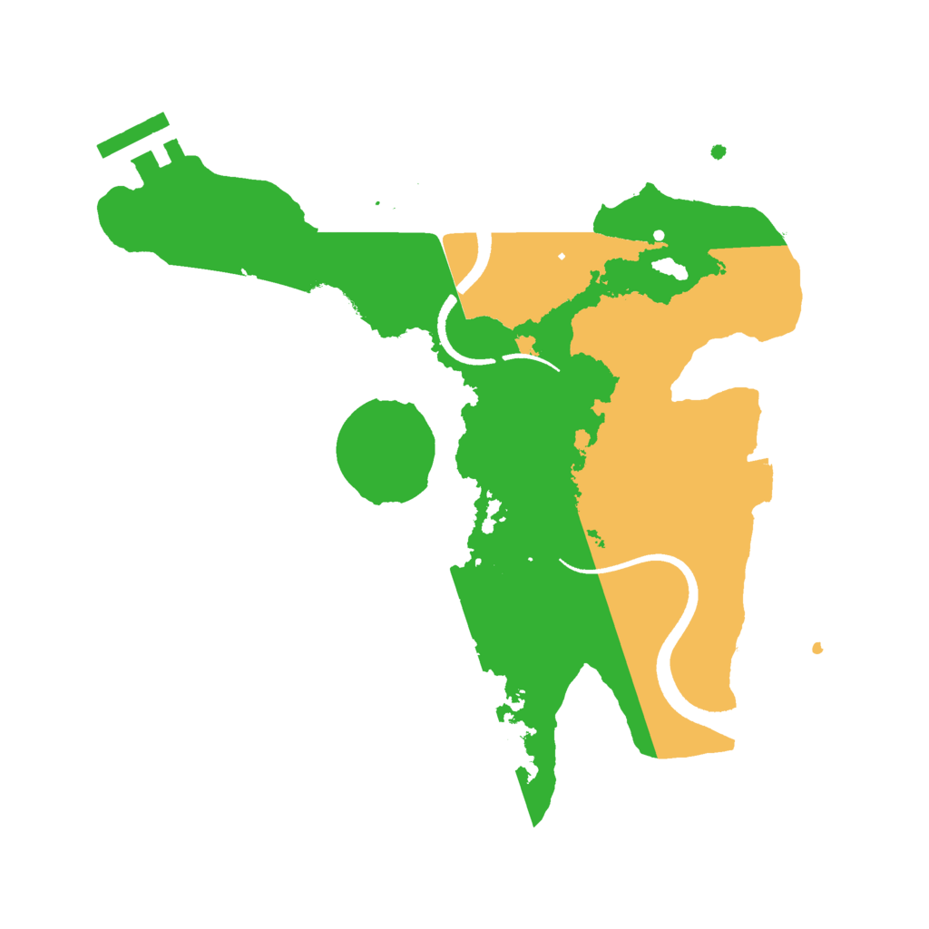 Biome Rust Map: Procedural Map, Size: 2500, Seed: 4201337