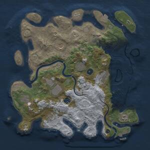 Thumbnail Rust Map: Procedural Map, Size: 3750, Seed: 109323, 16 Monuments
