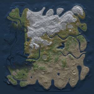 Thumbnail Rust Map: Procedural Map, Size: 4500, Seed: 1815611228, 17 Monuments