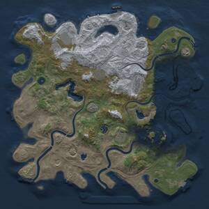 Thumbnail Rust Map: Procedural Map, Size: 4250, Seed: 1934719868, 16 Monuments