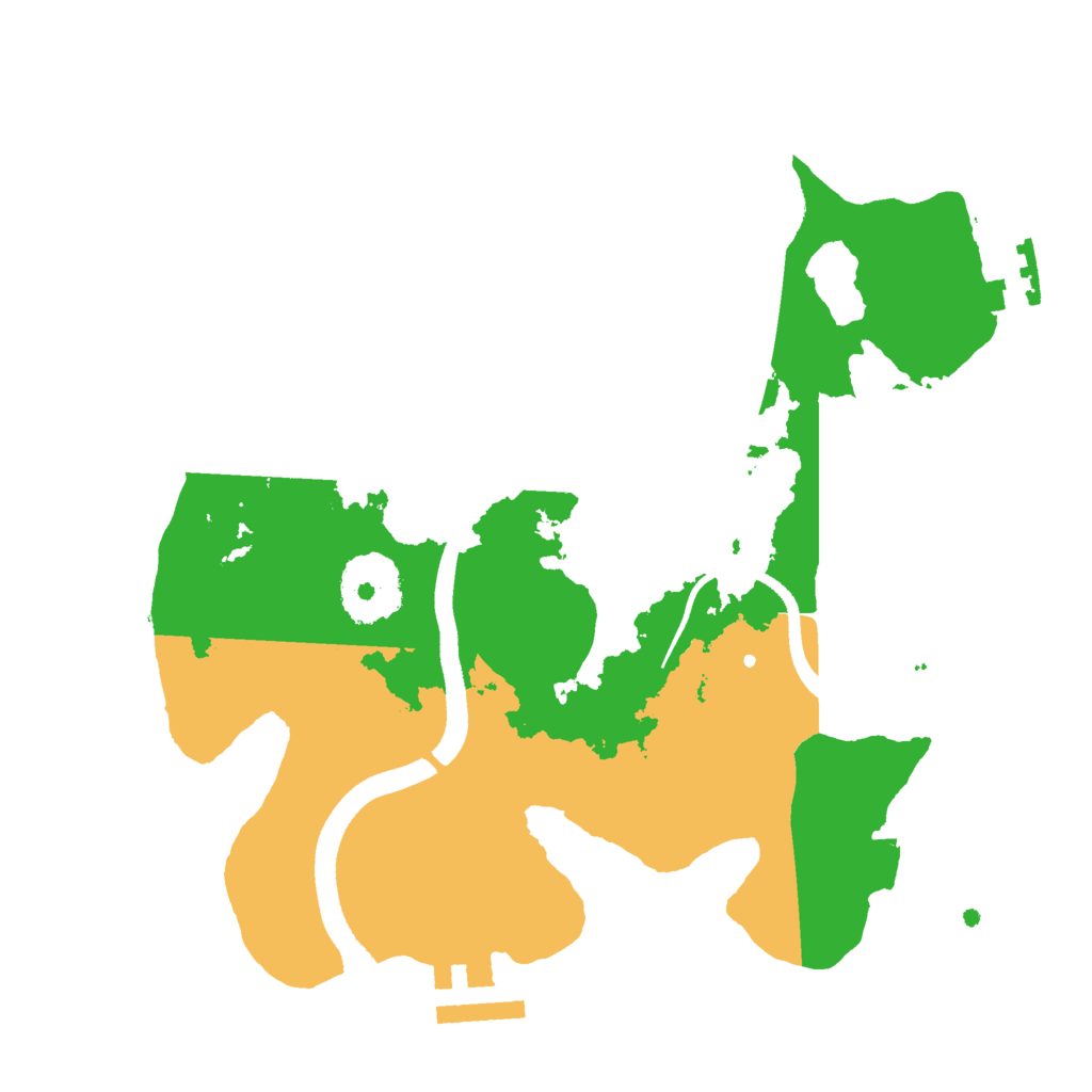 Biome Rust Map: Procedural Map, Size: 2500, Seed: 411284661