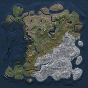Thumbnail Rust Map: Procedural Map, Size: 4500, Seed: 981601736, 16 Monuments