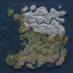 Thumbnail Rust Map: Procedural Map, Size: 4000, Seed: 1781913720, 15 Monuments