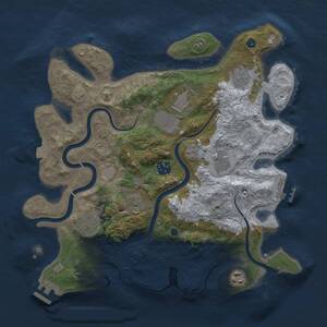 Thumbnail Rust Map: Procedural Map, Size: 3500, Seed: 1018300922, 14 Monuments