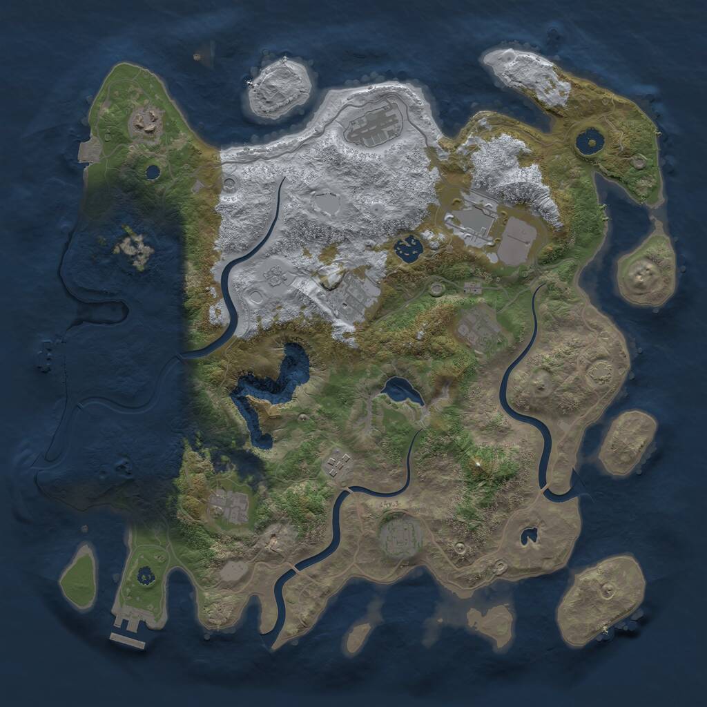 Rust Map: Procedural Map, Size: 4000, Seed: 1505305929, 15 Monuments