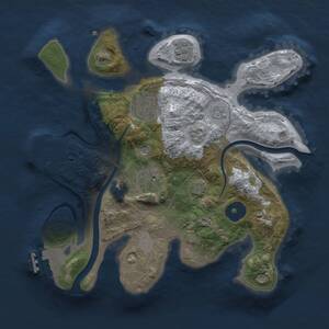 Thumbnail Rust Map: Procedural Map, Size: 2500, Seed: 2081609425, 9 Monuments