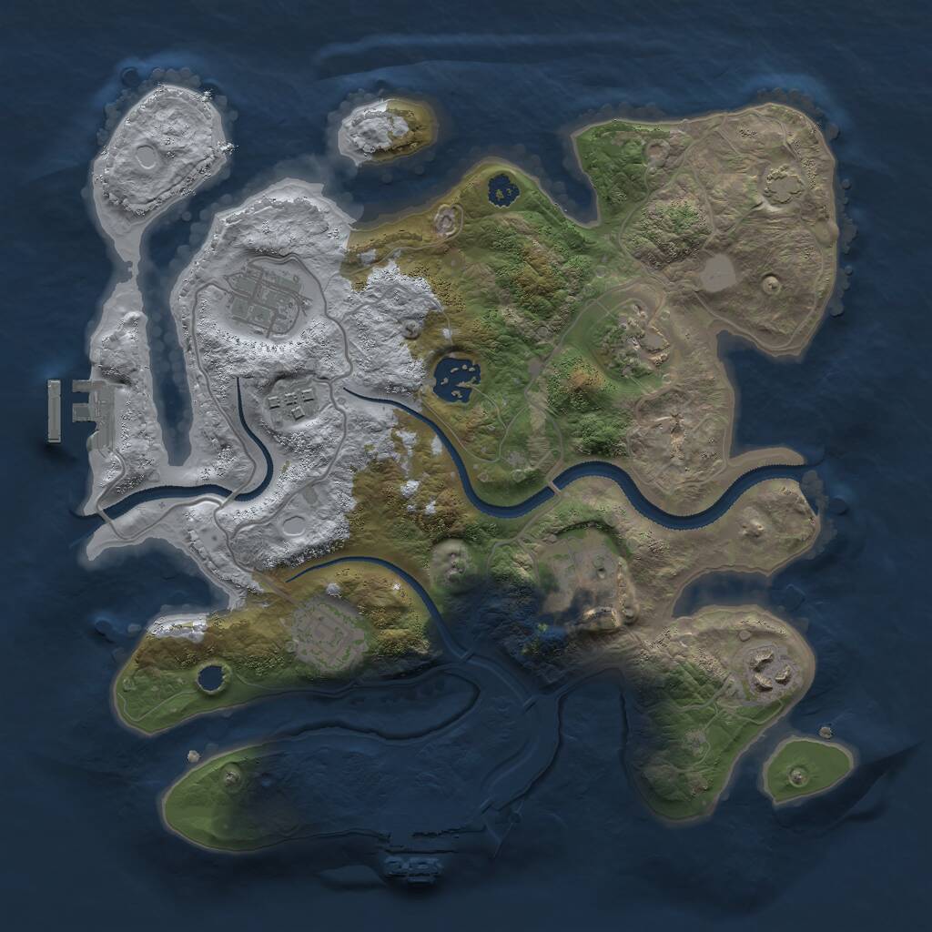 Rust Map: Procedural Map, Size: 3000, Seed: 1656909362, 11 Monuments