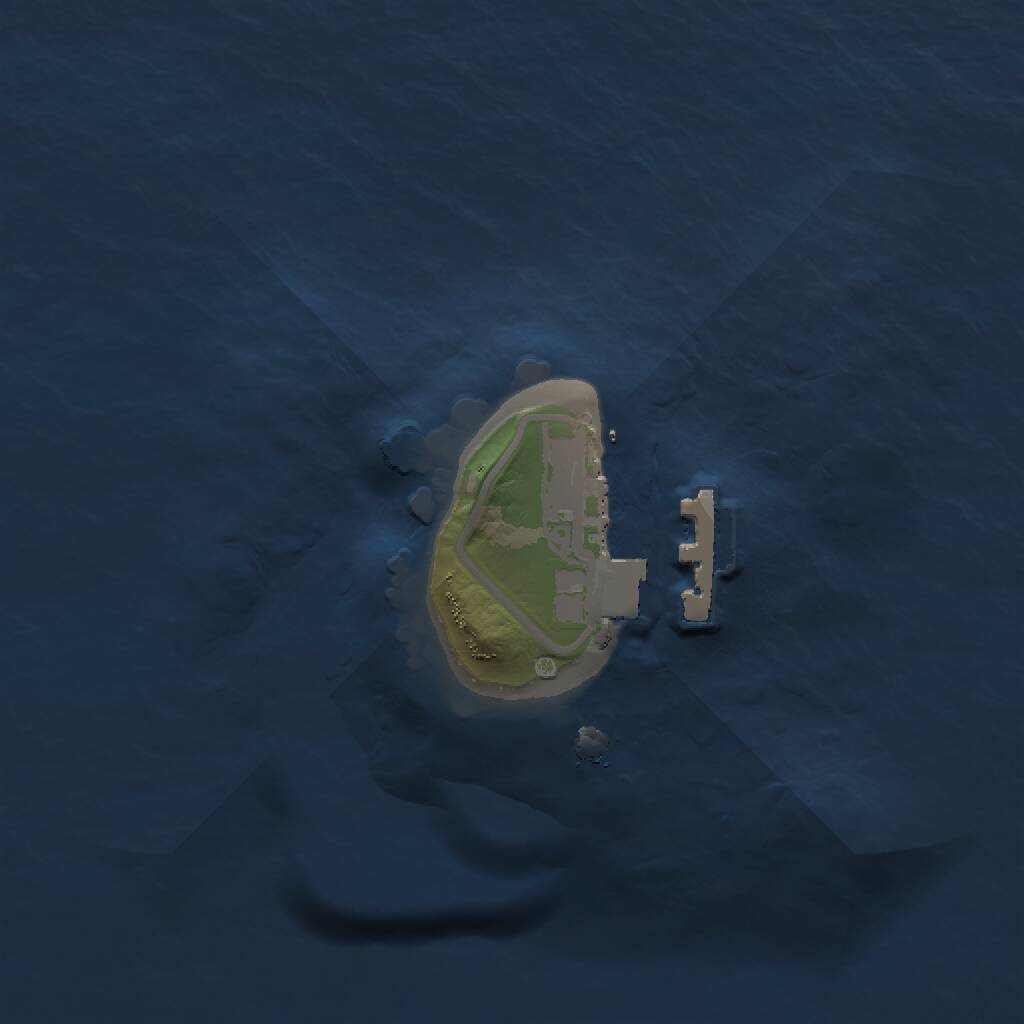 Rust Map: Procedural Map, Size: 1200, Seed: 836, 2 Monuments