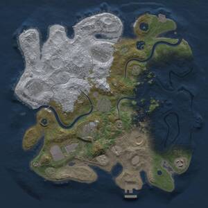 Thumbnail Rust Map: Procedural Map, Size: 3500, Seed: 186702671, 15 Monuments