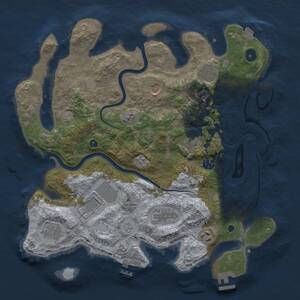 Thumbnail Rust Map: Procedural Map, Size: 3750, Seed: 485495, 15 Monuments