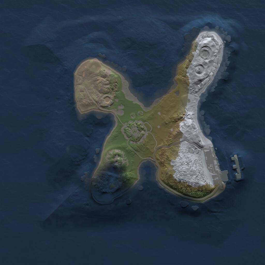 Rust Map: Procedural Map, Size: 1686, Seed: 138253, 3 Monuments