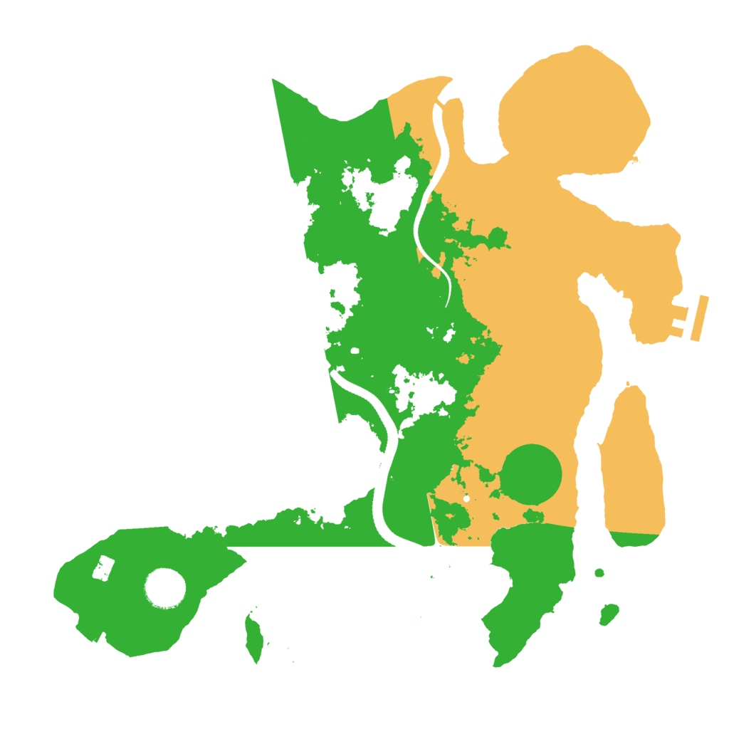 Biome Rust Map: Procedural Map, Size: 3200, Seed: 1258917119