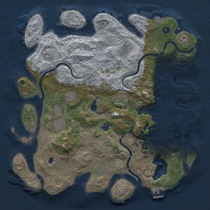 Thumbnail Rust Map: Procedural Map, Size: 4250, Seed: 753050391, 17 Monuments