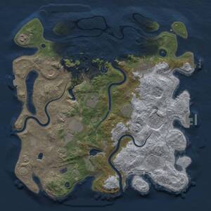 Thumbnail Rust Map: Procedural Map, Size: 4000, Seed: 1032042996, 17 Monuments