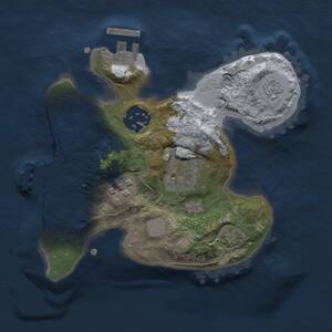 Thumbnail Rust Map: Procedural Map, Size: 2000, Seed: 1158421003, 8 Monuments