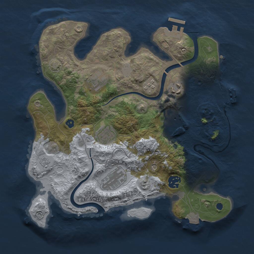 Rust Map: Procedural Map, Size: 3000, Seed: 19184, 13 Monuments