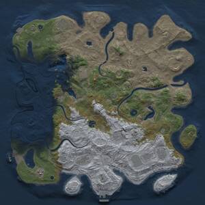 Thumbnail Rust Map: Procedural Map, Size: 4500, Seed: 5353793, 17 Monuments