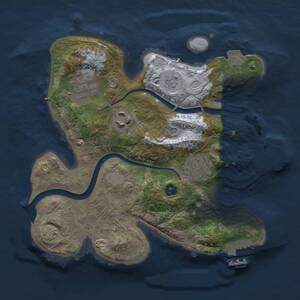 Thumbnail Rust Map: Procedural Map, Size: 2500, Seed: 19493, 9 Monuments