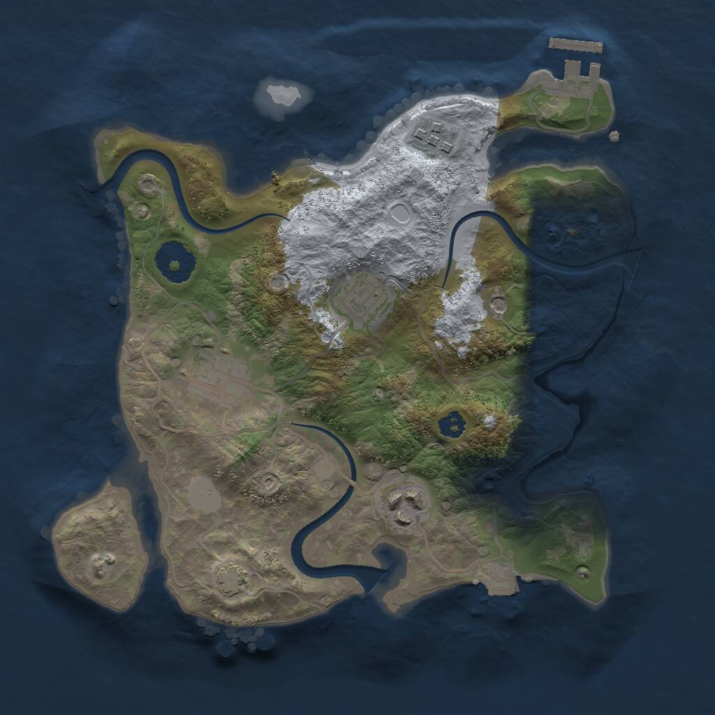 Rust Map: Procedural Map, Size: 2700, Seed: 1781956919, 8 Monuments