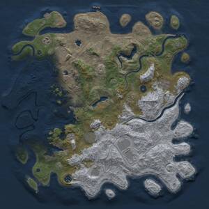 Thumbnail Rust Map: Procedural Map, Size: 4500, Seed: 407682695, 16 Monuments