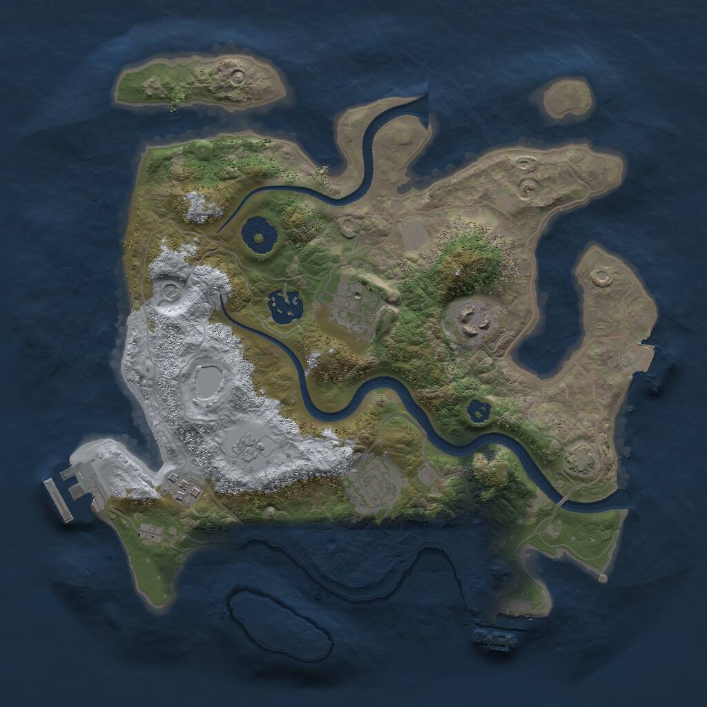 Rust Map: Procedural Map, Size: 3000, Seed: 2278, 11 Monuments