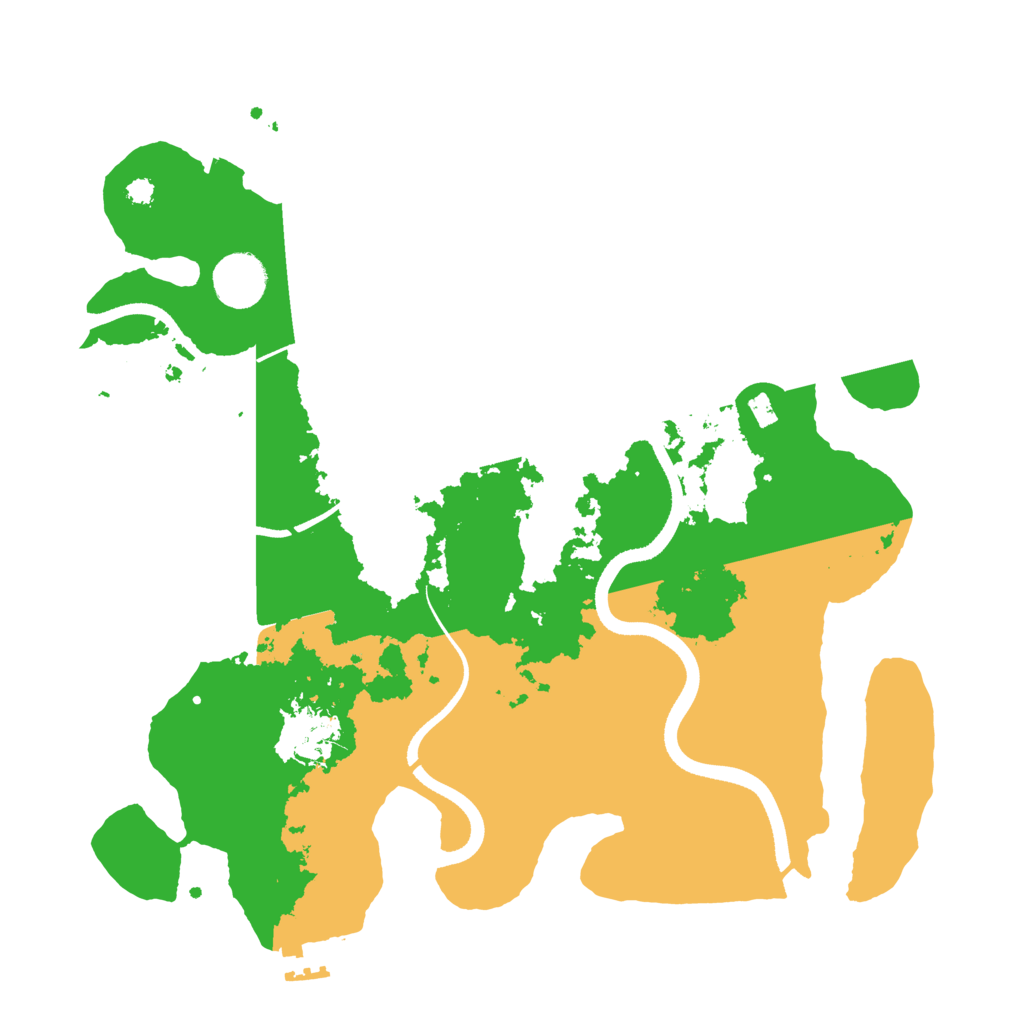 Biome Rust Map: Procedural Map, Size: 3480, Seed: 1