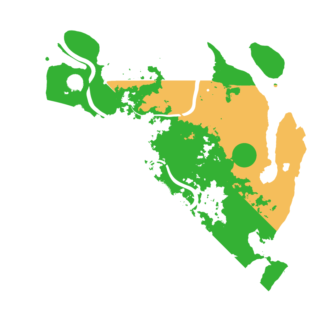 Biome Rust Map: Procedural Map, Size: 3500, Seed: 40097464