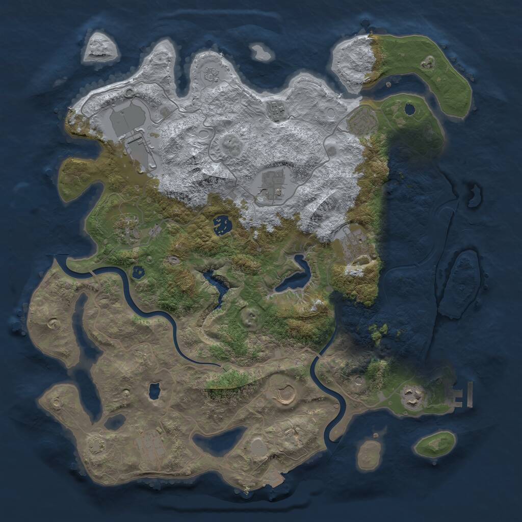 Rust Map: Procedural Map, Size: 4000, Seed: 1757077326, 15 Monuments