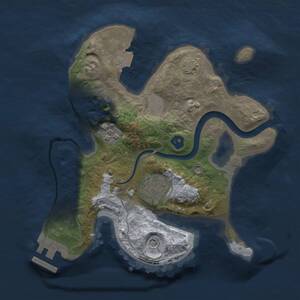 Thumbnail Rust Map: Procedural Map, Size: 2250, Seed: 1662761608, 6 Monuments