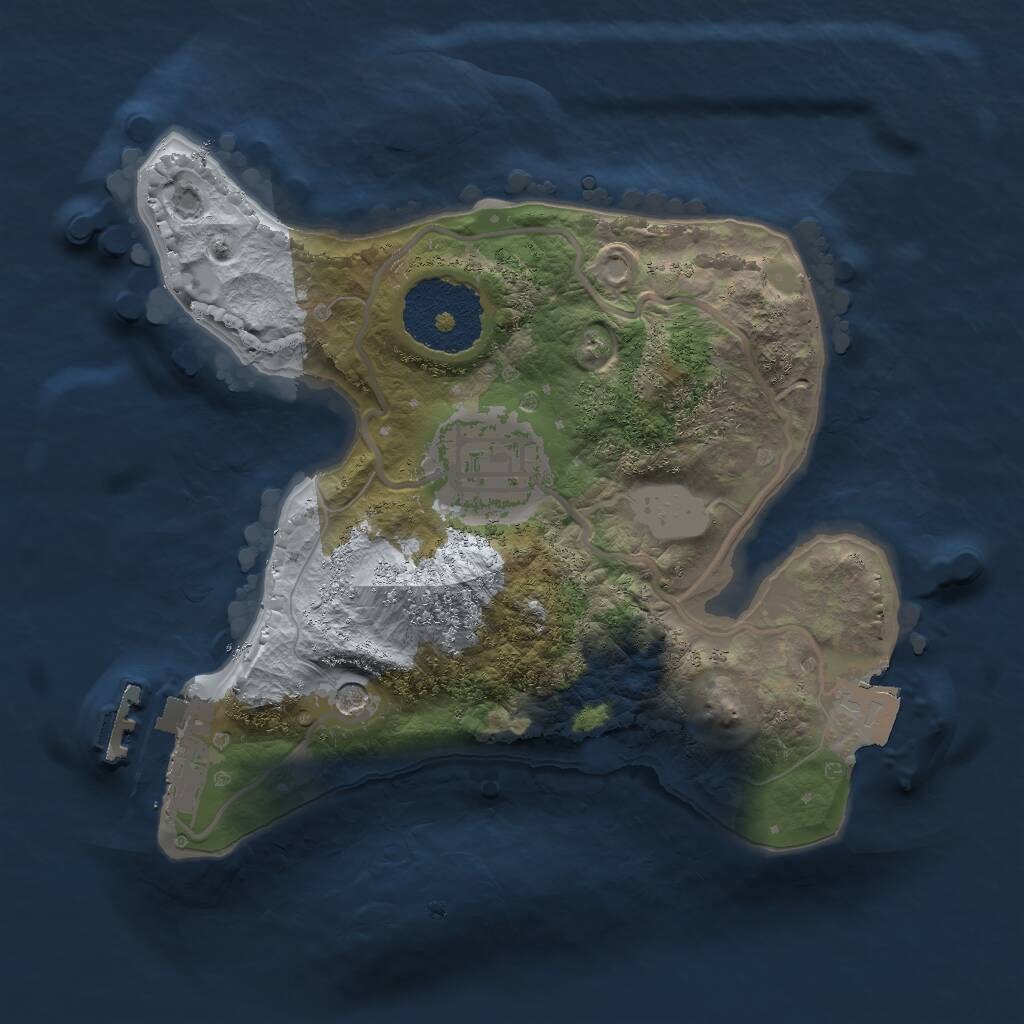 Rust Map: Procedural Map, Size: 2000, Seed: 267621686, 4 Monuments