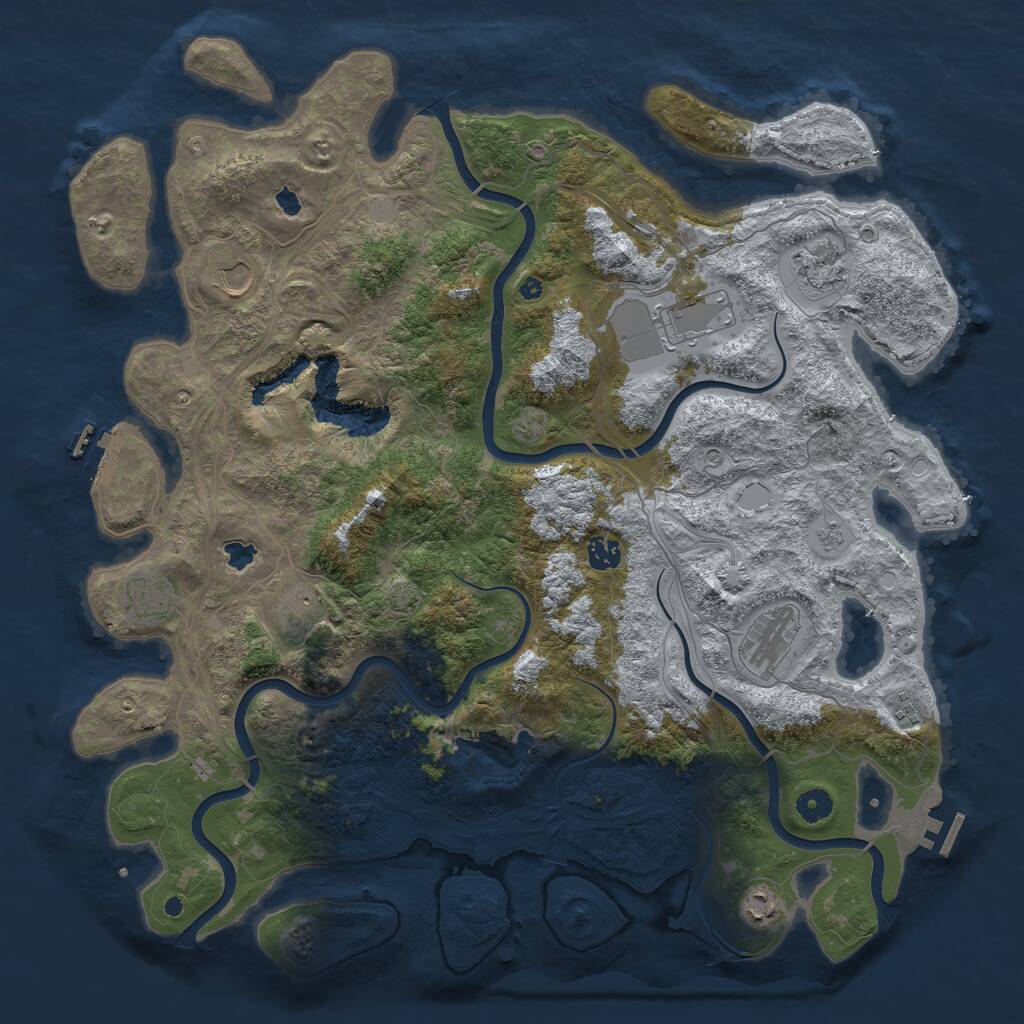 Rust Map: Procedural Map, Size: 4500, Seed: 1778277869, 15 Monuments