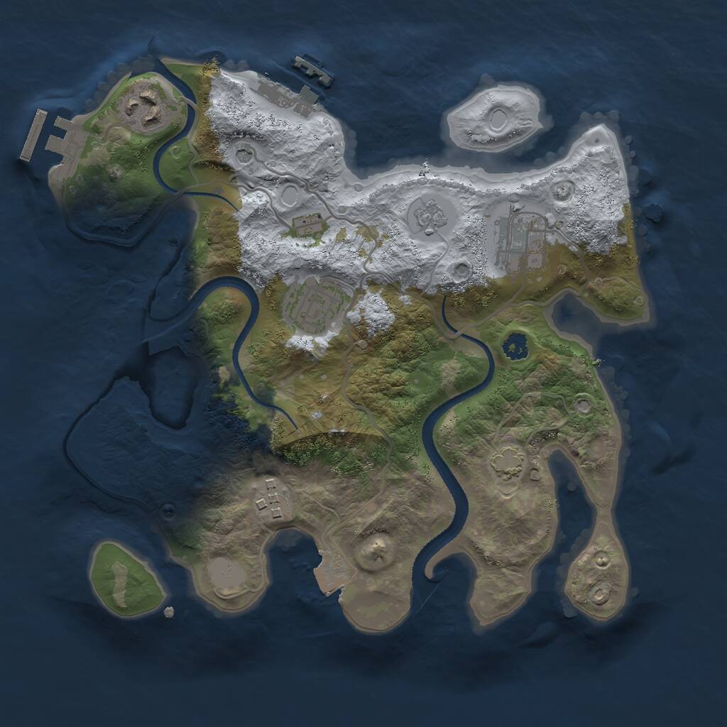 Rust Map: Procedural Map, Size: 2750, Seed: 2795, 10 Monuments