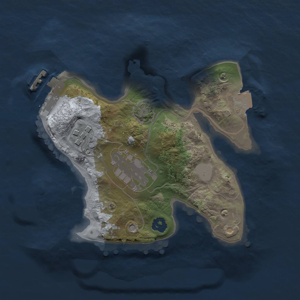 Rust Map: Procedural Map, Size: 2000, Seed: 7285, 5 Monuments