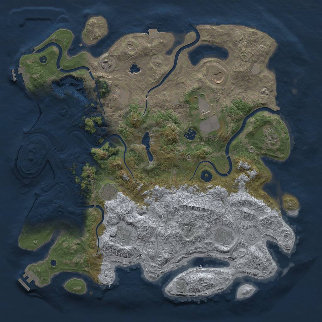 Rust Map: Procedural Map, Size: 4250, Seed: 67420, 16 Monuments