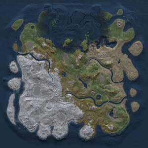 Thumbnail Rust Map: Procedural Map, Size: 4500, Seed: 1891468646, 16 Monuments