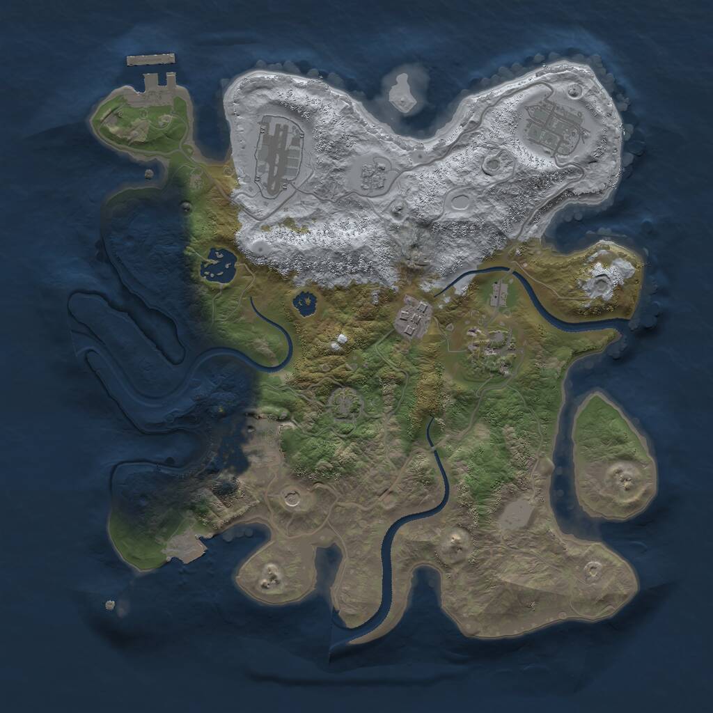 Rust Map: Procedural Map, Size: 3000, Seed: 20260521, 11 Monuments