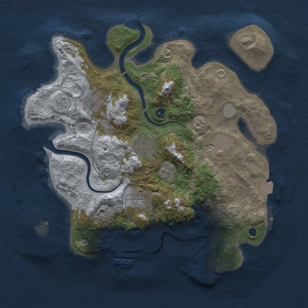 Rust Map: Procedural Map, Size: 3000, Seed: 1549930456, 11 Monuments