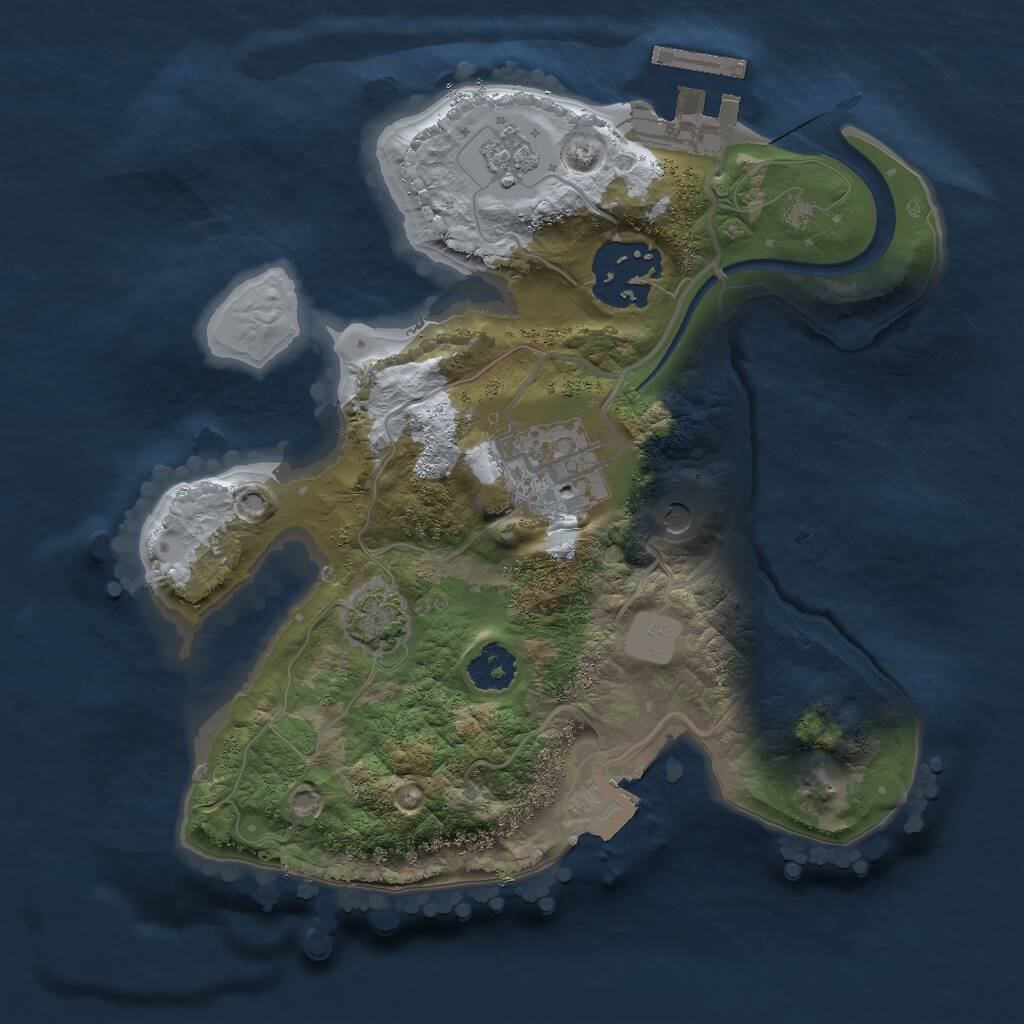 Rust Map: Procedural Map, Size: 2200, Seed: 1451801031, 7 Monuments