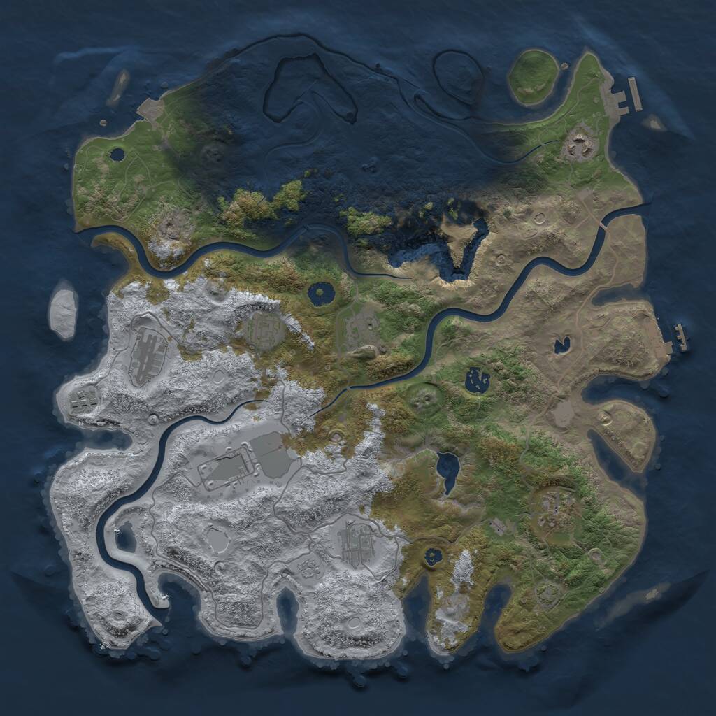 Rust Map: Procedural Map, Size: 4200, Seed: 4598989, 15 Monuments