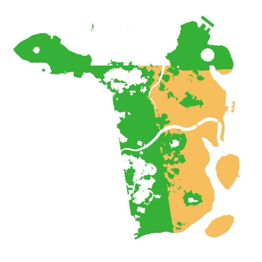 Biome Rust Map: Procedural Map, Size: 3500, Seed: 28571
