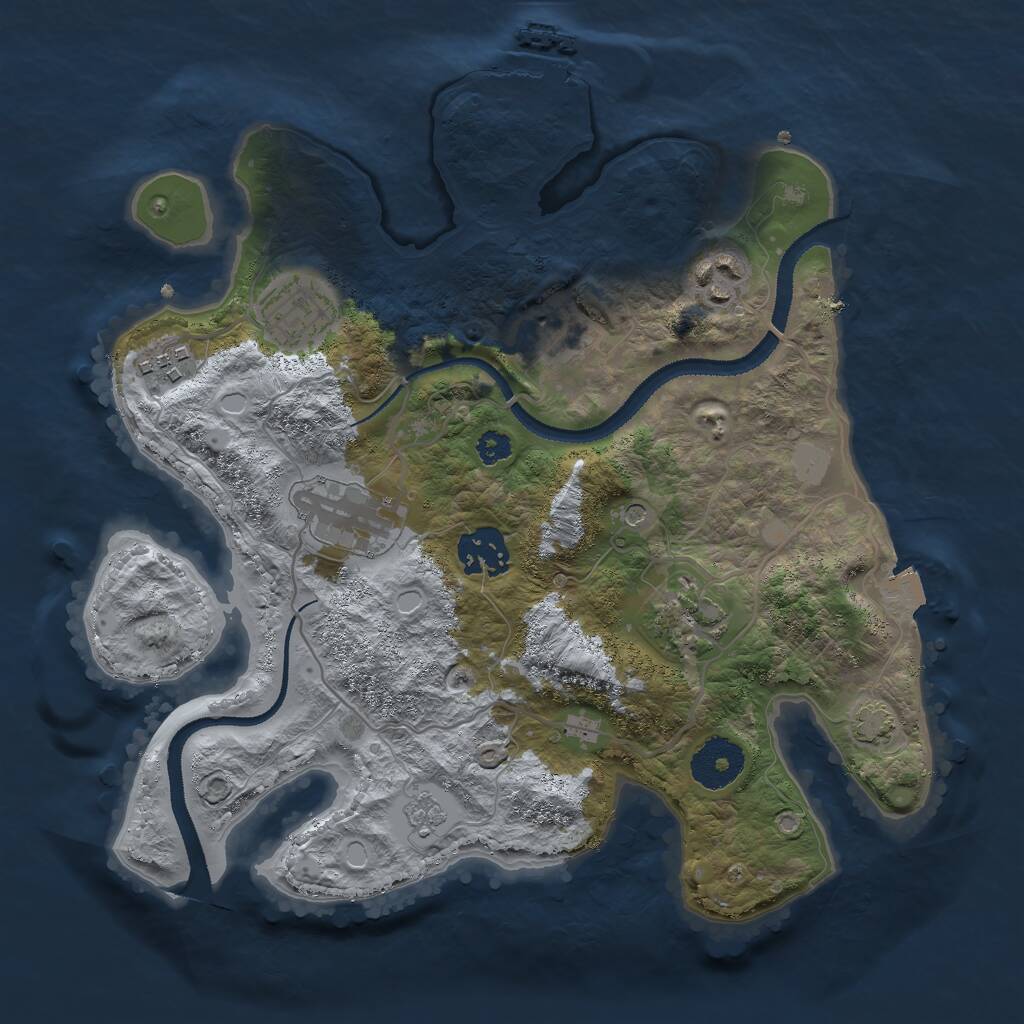 Rust Map: Procedural Map, Size: 3000, Seed: 6212026, 12 Monuments